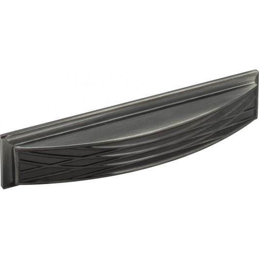 36" Weathered Gray Wavecrest Vanity, Lavante Cultured Marble Vessel Vanity Top, integrated rectangle bowl