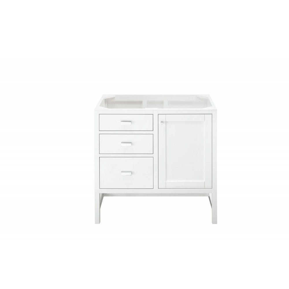 Addison 36" Single Vanity Cabinet, Glossy White