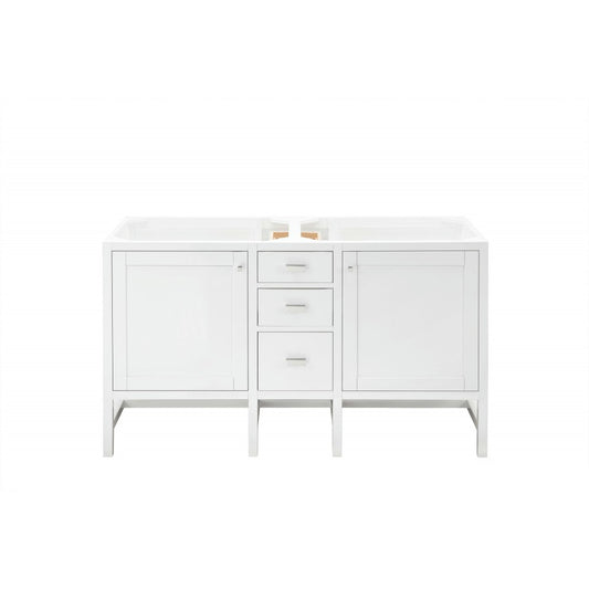 Addison 60" Double Vanity Cabinet, Glossy White