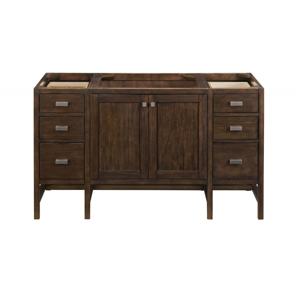 Addison 60" Single Vanity , Mid Century Acacia, w/ 3 CM Gray Expo Quartz Top