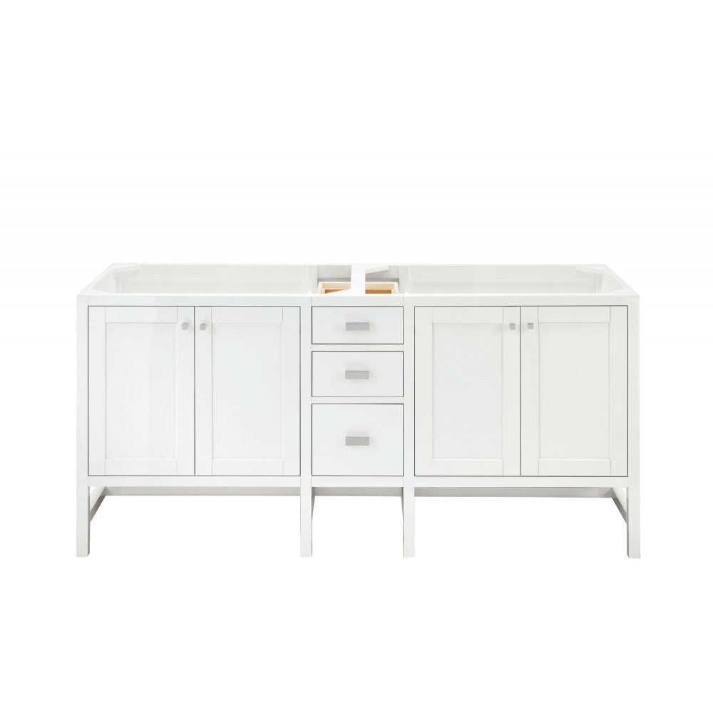 Addison 72" Double Vanity Cabinet, Glossy White