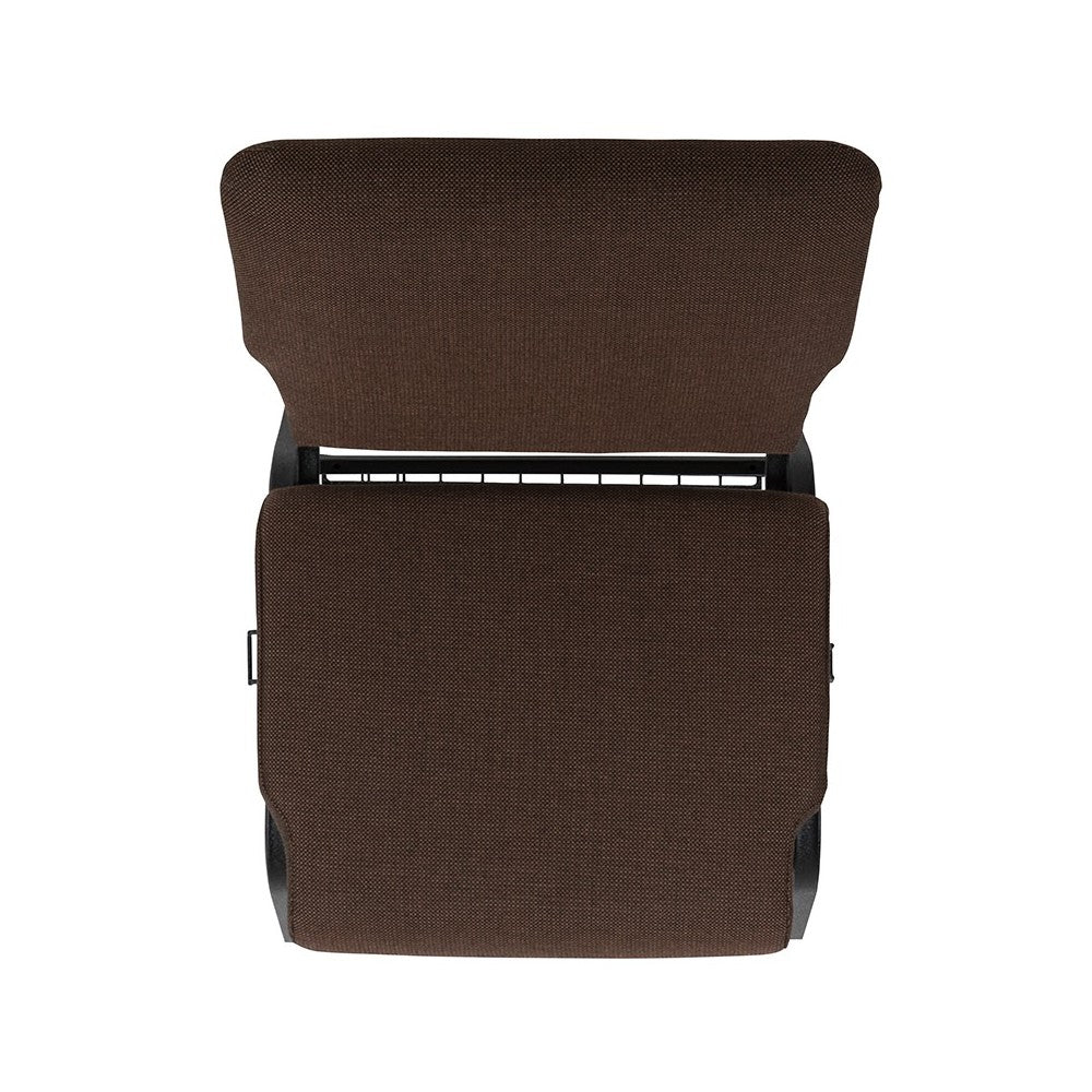 Advantage 20.5 in. Java Molded Foam Church Chair with Book Rack