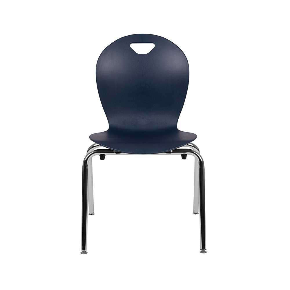 Advantage Titan Navy Student Stack School Chair - 18-inch