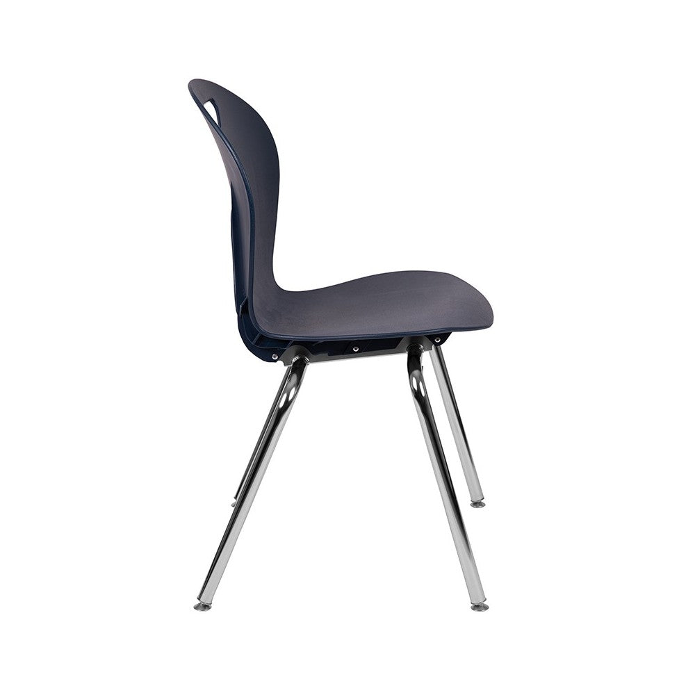 Advantage Titan Navy Student Stack School Chair - 18-inch