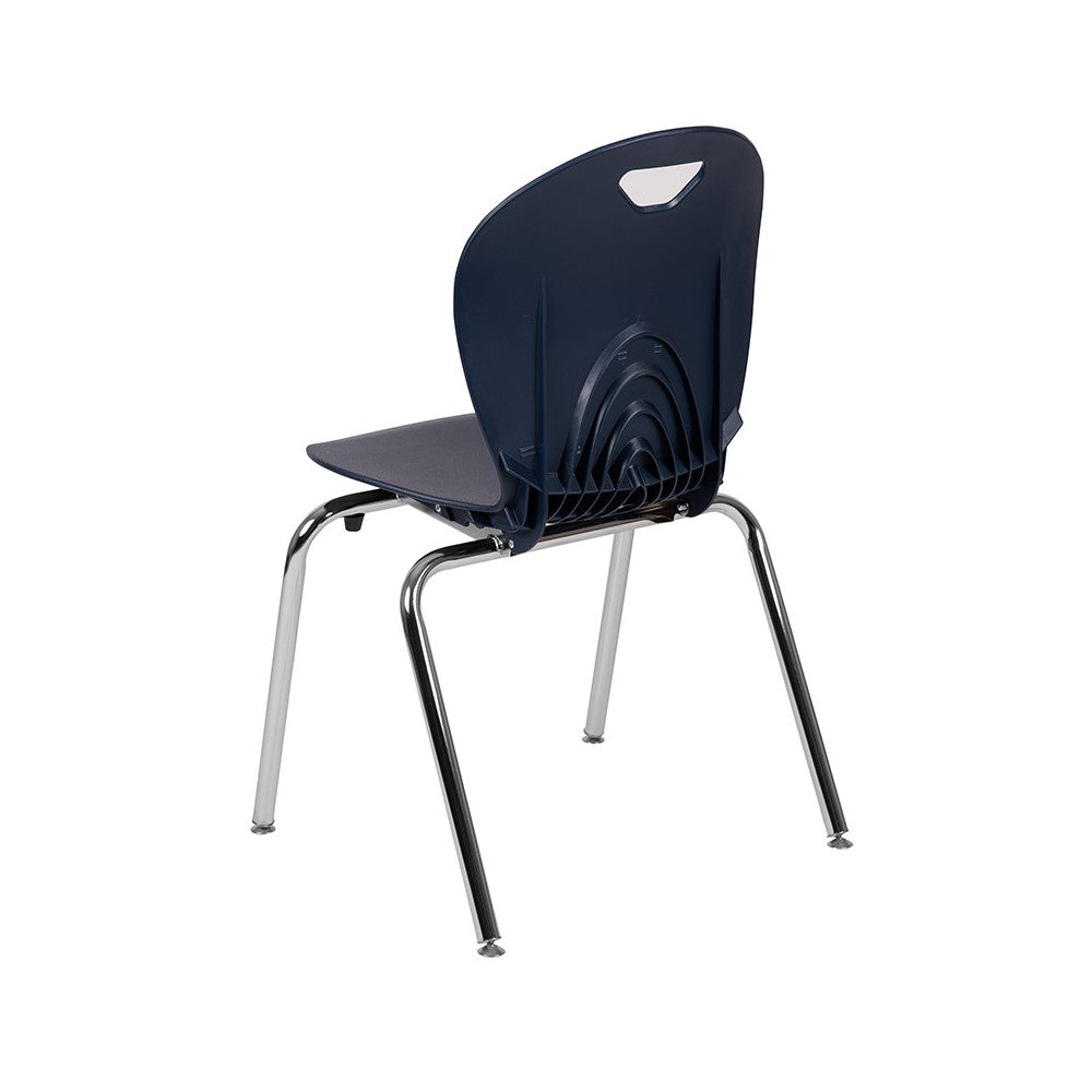 Advantage Titan Navy Student Stack School Chair - 18-inch