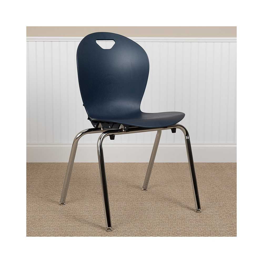 Advantage Titan Navy Student Stack School Chair - 18-inch
