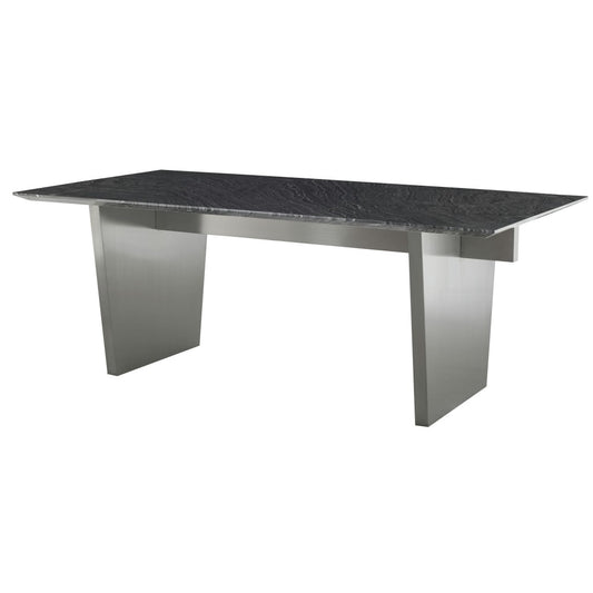 Aiden Black Wood Vein Stone Dining Table, HGNA580