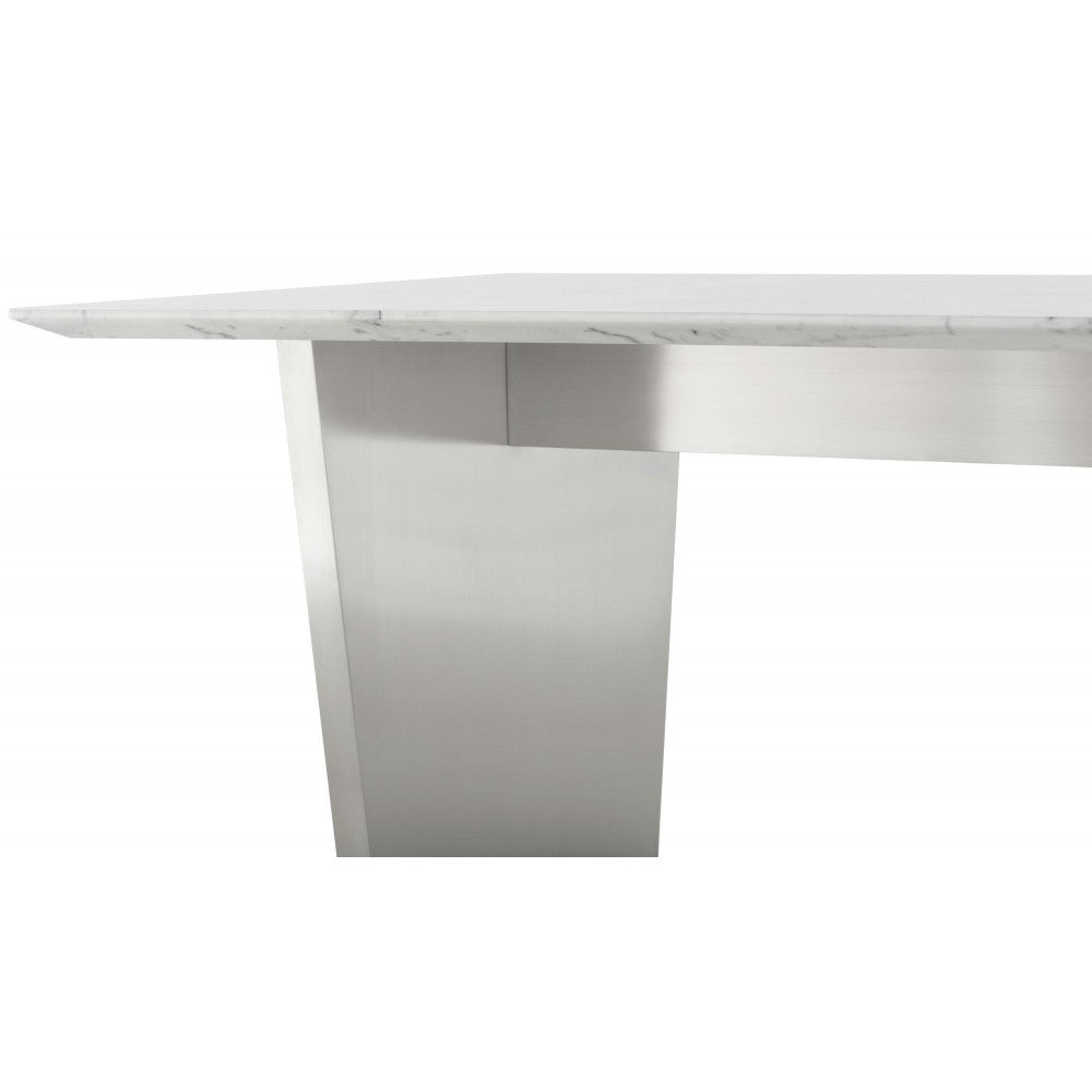 Aiden White Stone Dining Table, HGNA566