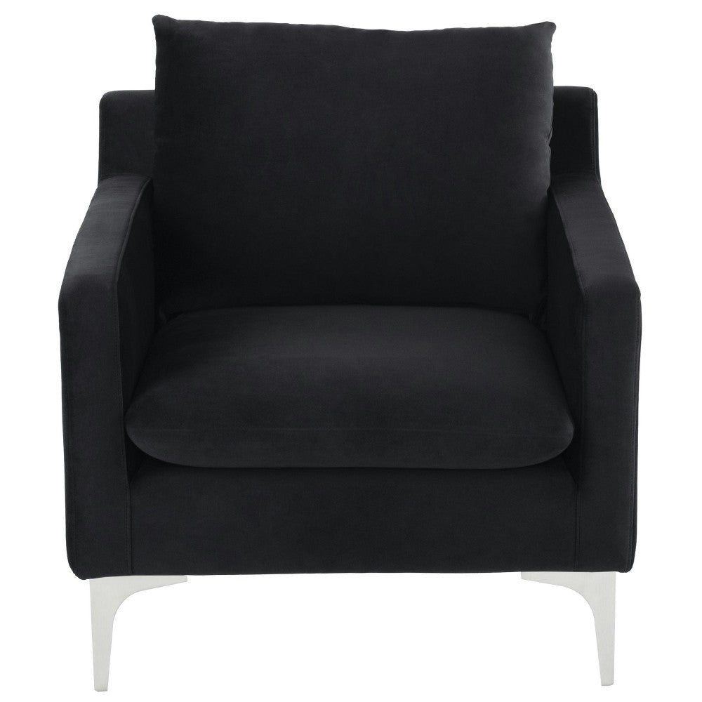 Anders Black Fabric Single Seat Sofa, HGSC588