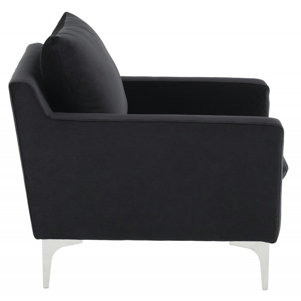 Anders Black Fabric Single Seat Sofa, HGSC588