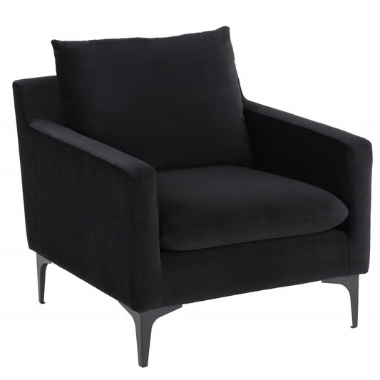 Anders Black Fabric Single Seat Sofa, HGSC590