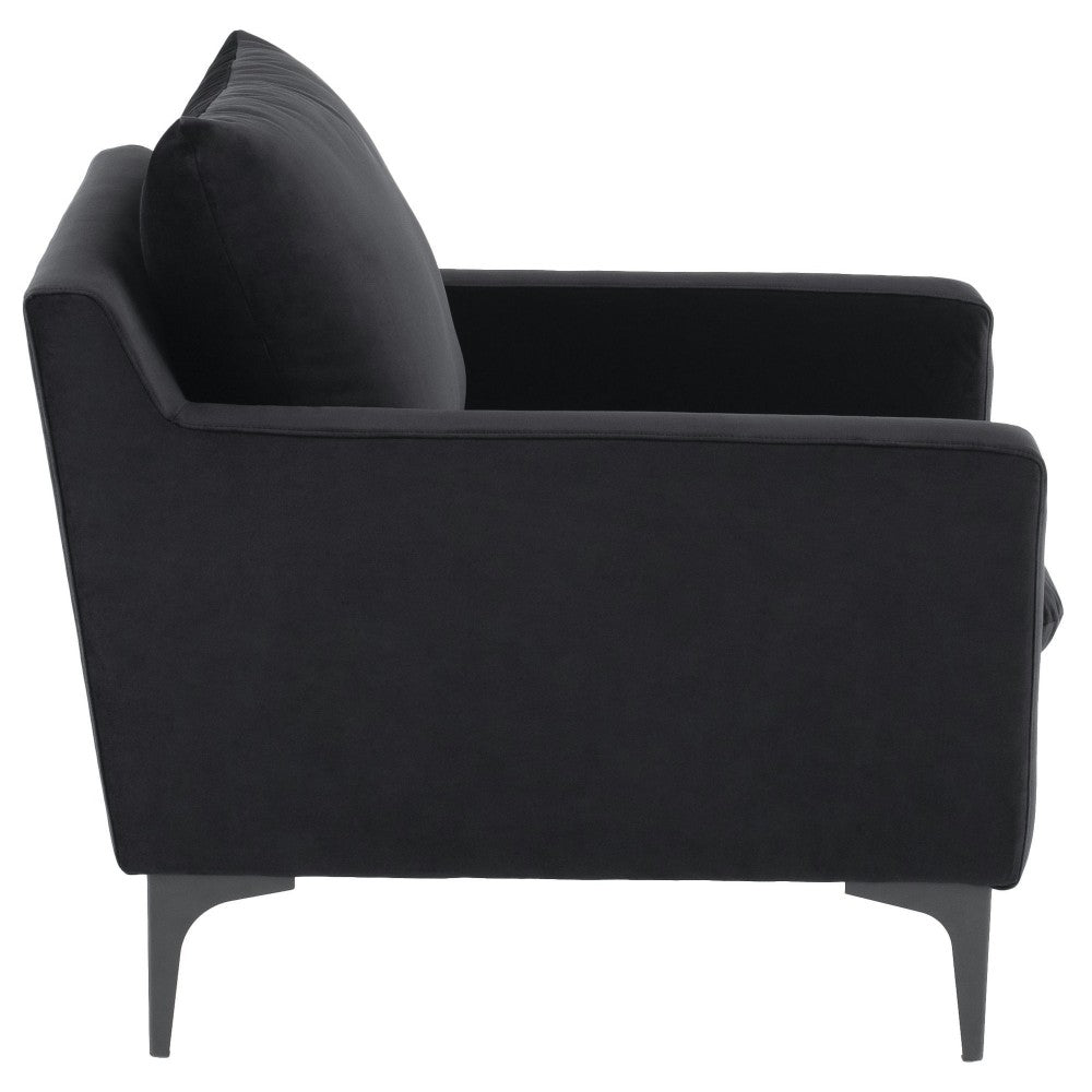 Anders Black Fabric Single Seat Sofa, HGSC590