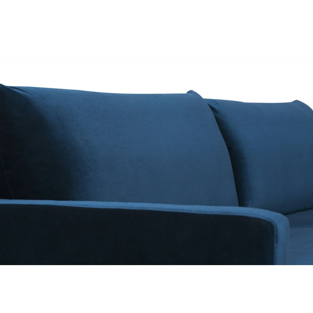 Anders Midnight Blue Fabric Triple Seat Sofa, HGSC376