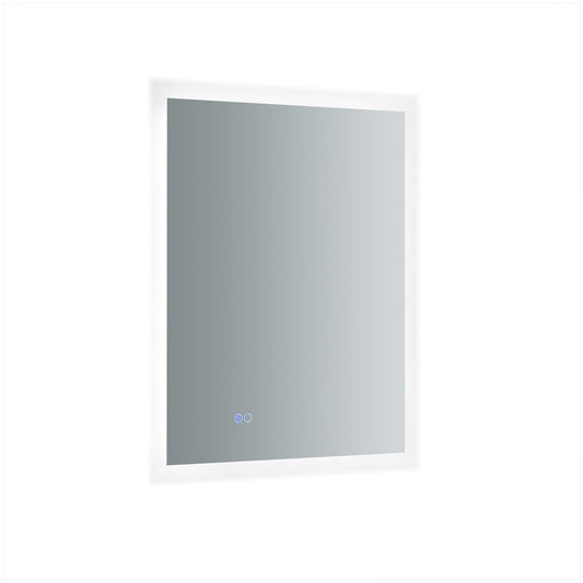 Angelo 24 Wide x 30 Tall Bathroom Mirror w/ Halo Style LED Lighting and Defogger