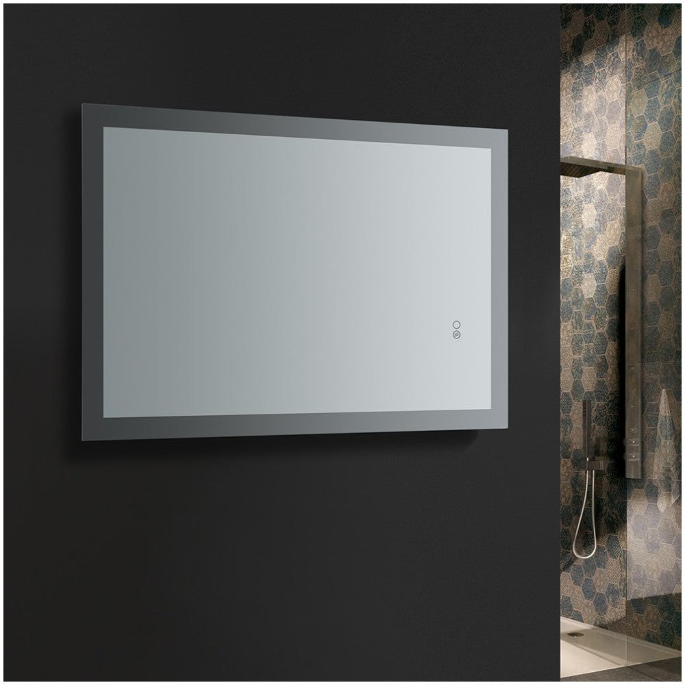 Angelo 24 Wide x 36 Tall Bathroom Mirror w/ Halo Style LED Lighting and Defogger