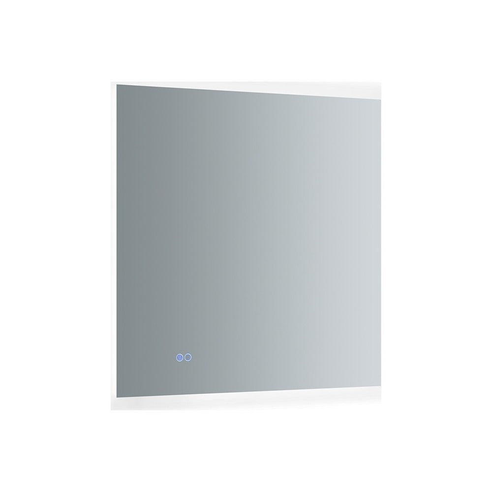 Angelo 30 Wide x 30 Tall Bathroom Mirror w/ Halo Style LED Lighting and Defogger