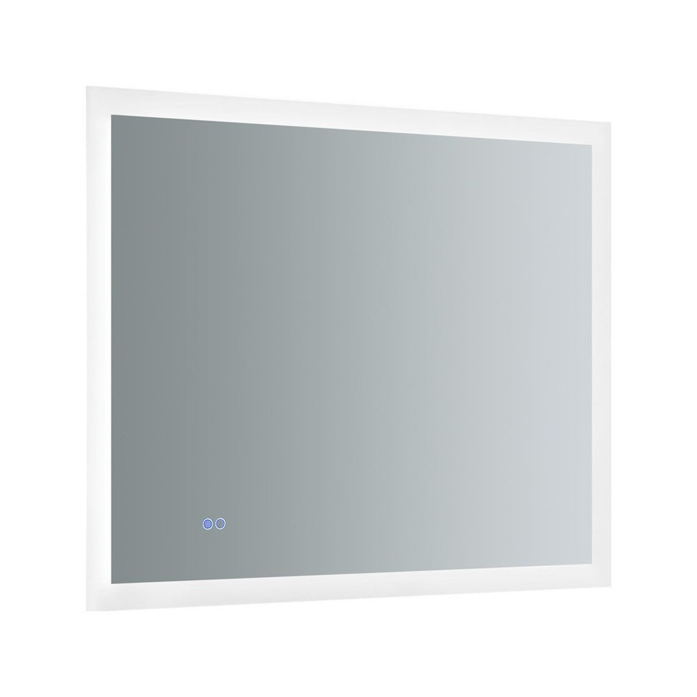 Angelo 36 Wide x 30 Tall Bathroom Mirror w/ Halo Style LED Lighting and Defogger