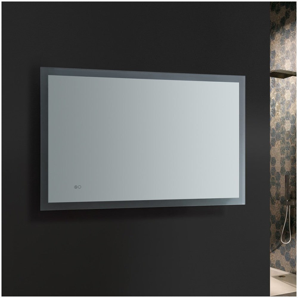 Angelo 48 Wide x 30 Tall Bathroom Mirror w/ Halo Style LED Lighting and Defogger