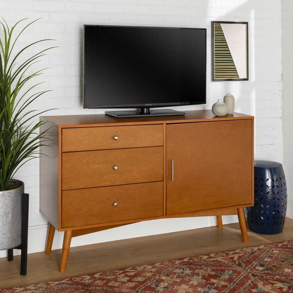 angelo:HOME 52" Mid Century Modern TV Stand - Acorn