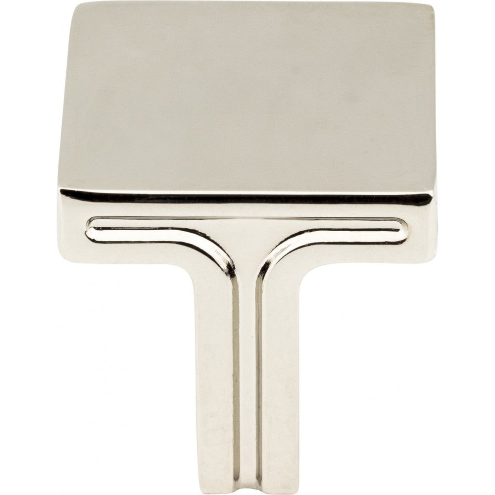 1-1/4" Overall Length Satin Nickel Square Delmar Cabinet Knob