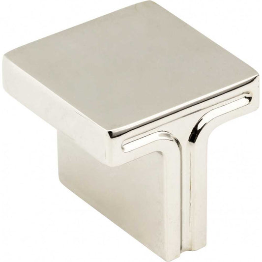 1-1/4" Overall Length Satin Nickel Square Delmar Cabinet Knob
