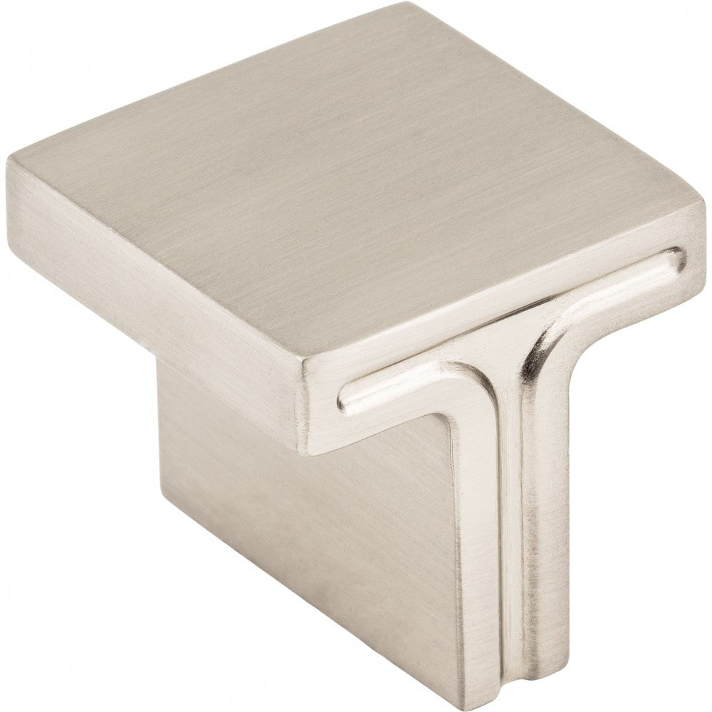 1-1/4" Overall Length Brushed Oil Rubbed Bronze Square Delmar Cabinet Knob