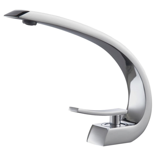 Aqua Arcco Single Lever Modern Bathroom Vanity Faucet, Chrome