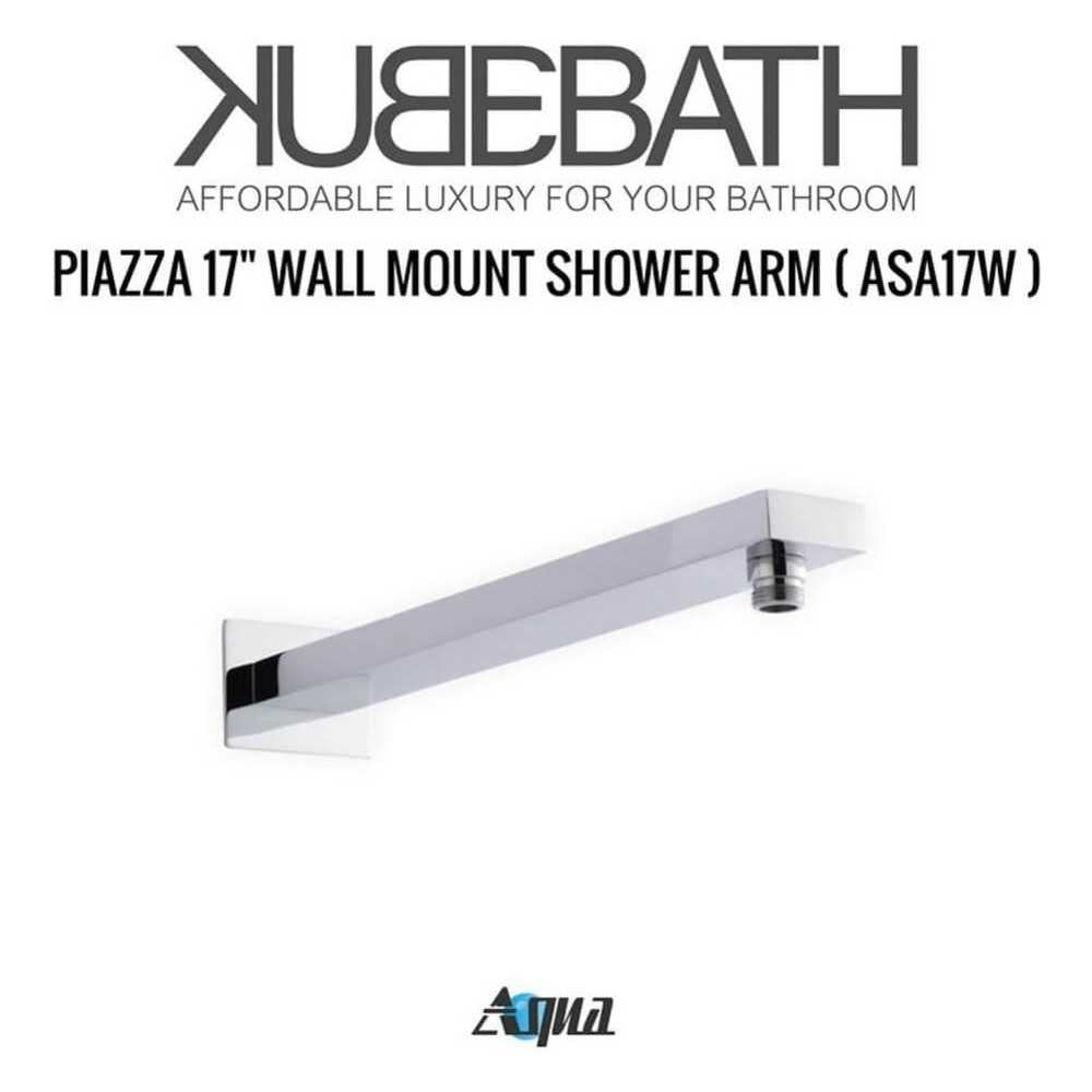 Aqua Piazza Brass Shower Set With 12" Square Rain Shower and 4 Body Jets