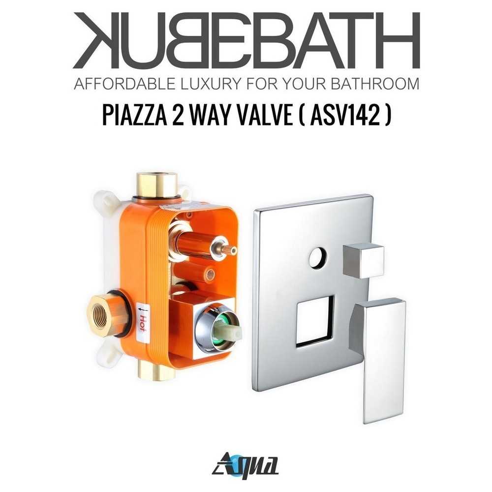 Aqua Piazza Brass Shower Set With 8" Square Rain Shower and 4 Body Jets