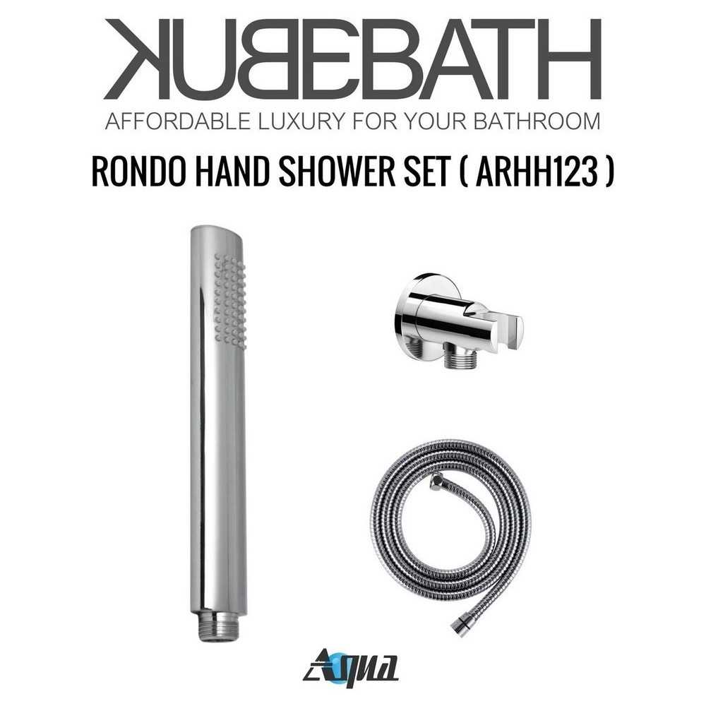 Aqua Rondo Shower Set w/ 8" Rain Shower and Handheld