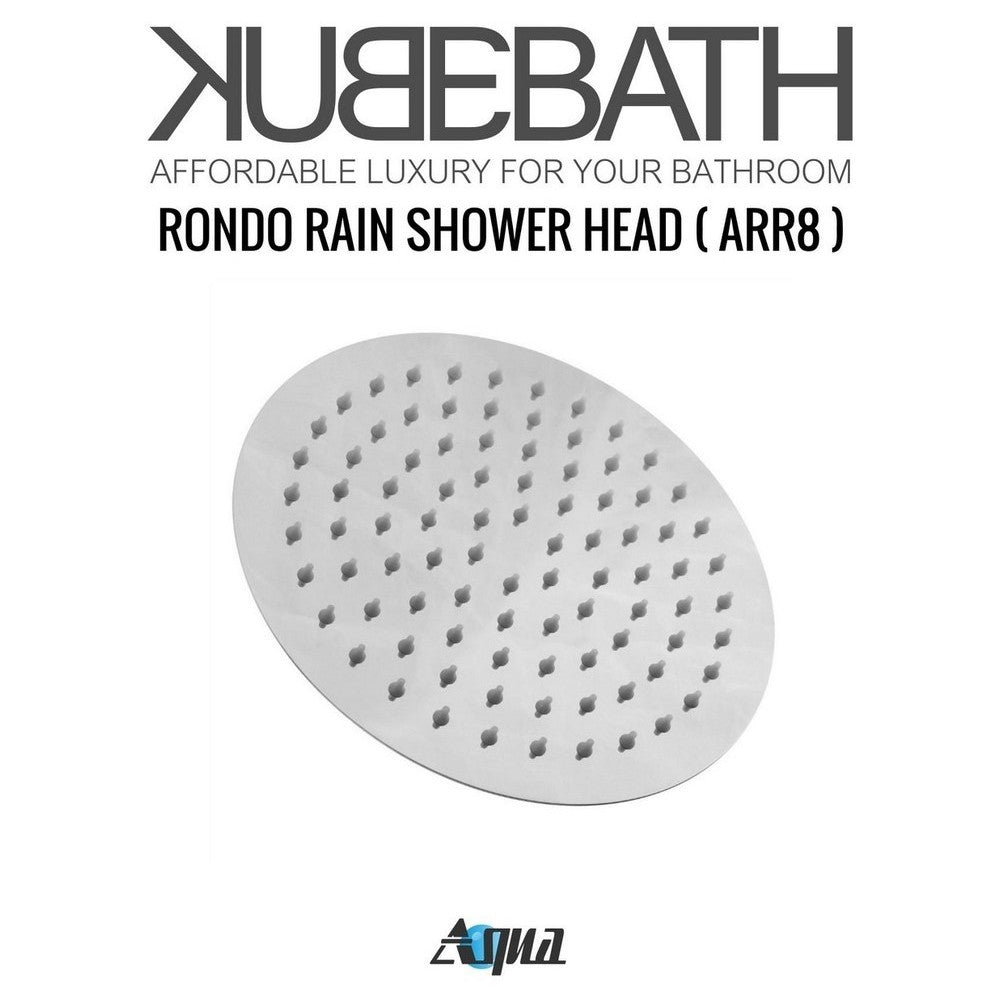 Aqua Rondo Shower Set w/ 8" Rain Shower and Handheld