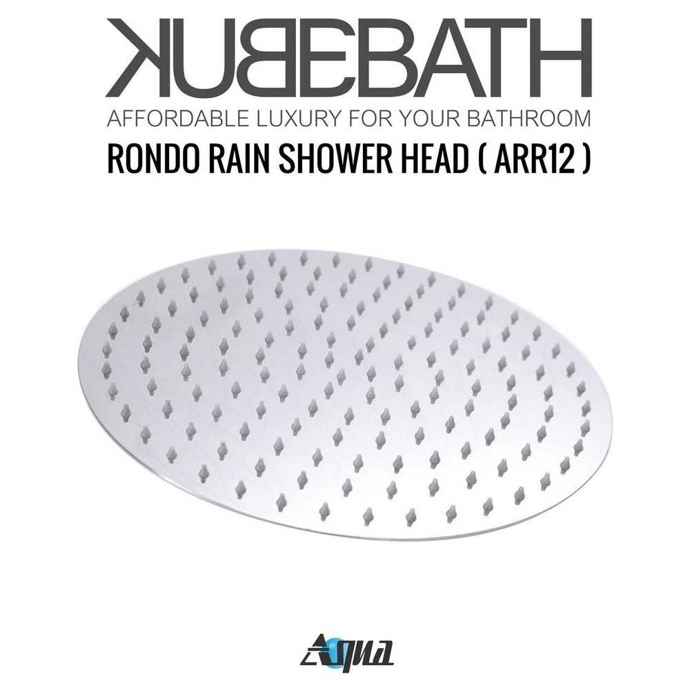 Aqua Rondo Shower Set With 12" Rain Shower and Handheld