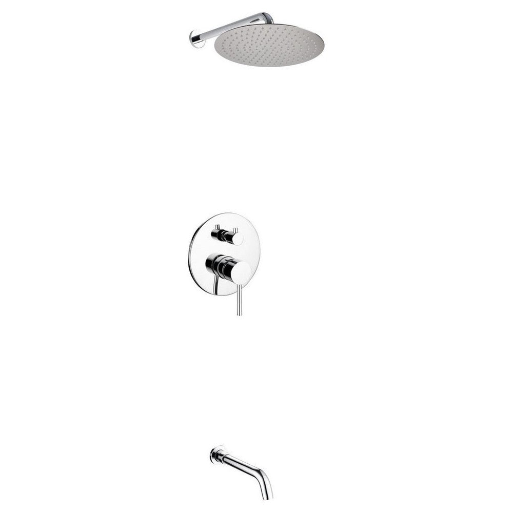 Aqua Rondo Shower Set With 12" Rain Shower and Tub Filler