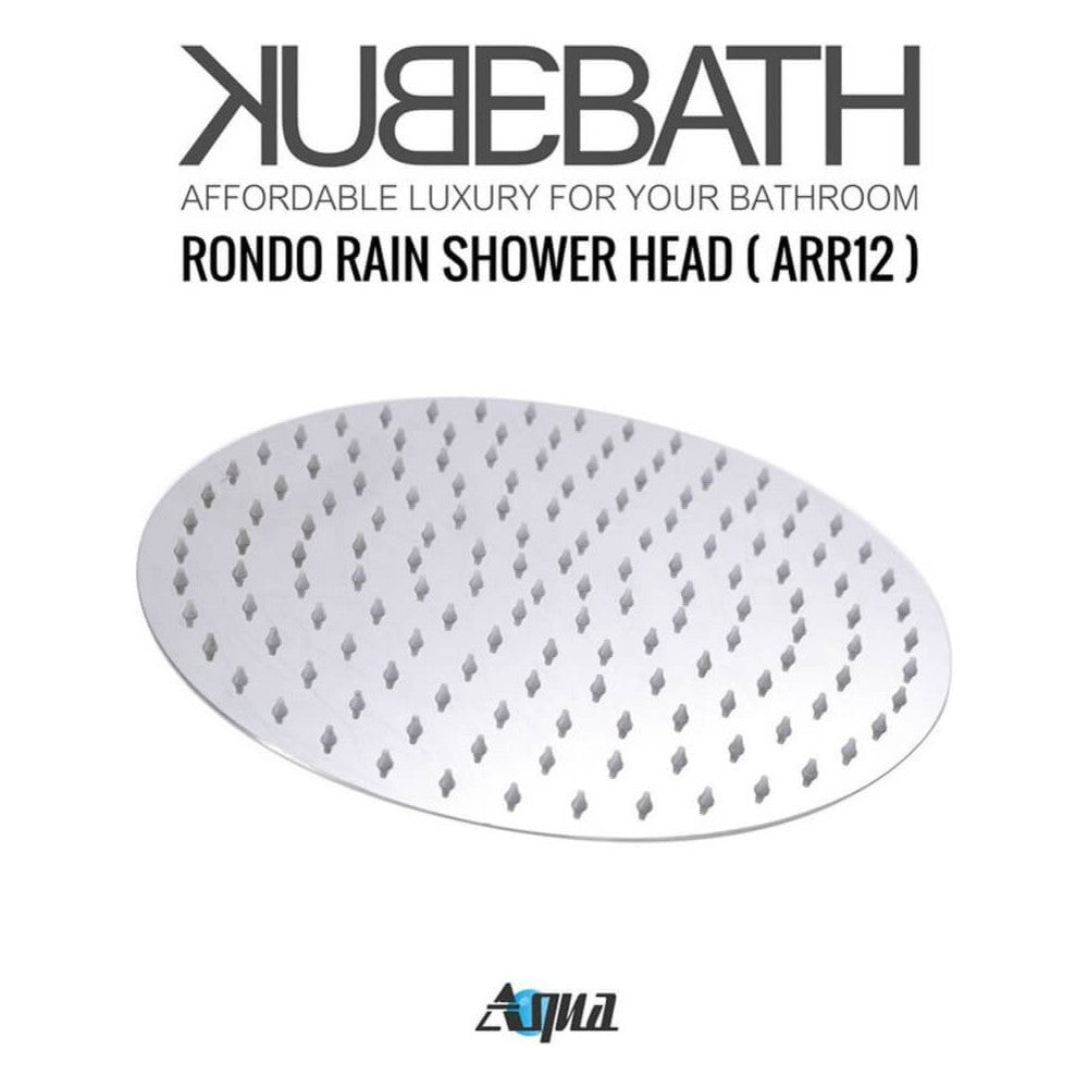 Aqua Rondo Shower Set With 12" Rain Shower, Handheld and Tub Filler