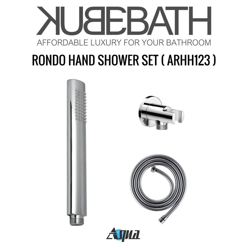 Aqua Rondo Shower Set With Ceiling Mount 12" Rain Shower and Handheld