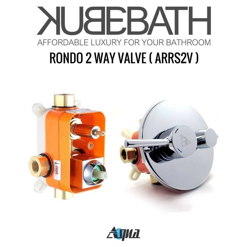 Aqua Rondo Shower Set With Ceiling Mount 12" Rain Shower and Tub Filler