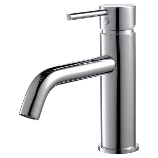 Aqua Rondo Single Hole Mount Bathroom Vanity Faucet, Chrome