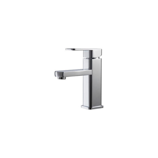 Aqua Soho Single Hole Mount Bathroom Vanity Faucet, Chrome