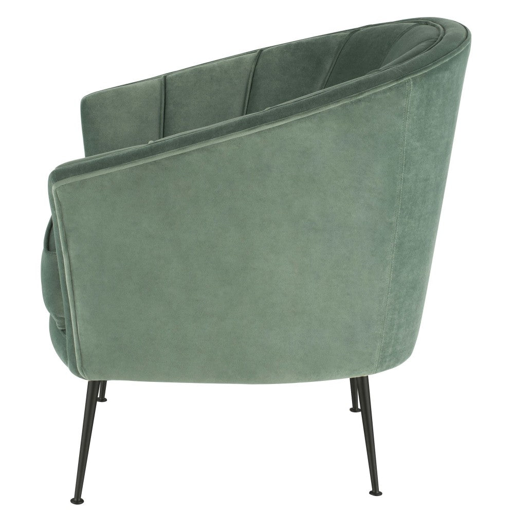 Aria Moss Fabric Single Seat Sofa