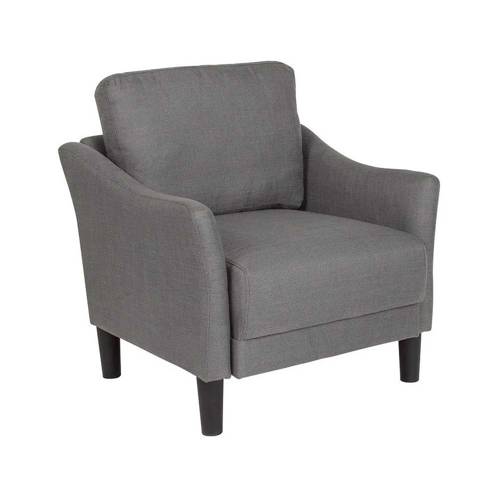 Asti Upholstered Chair in Dark Gray Fabric
