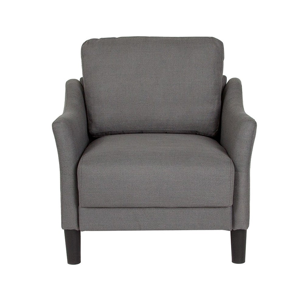 Asti Upholstered Chair in Dark Gray Fabric