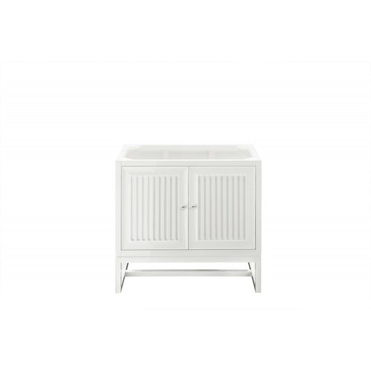 Athens 36" Single Vanity Cabinet, Glossy White