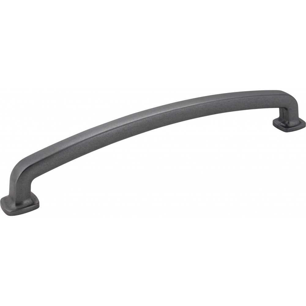 12" Center-to-Center Matte Black with Satin Nickel Larkin Appliance Pull