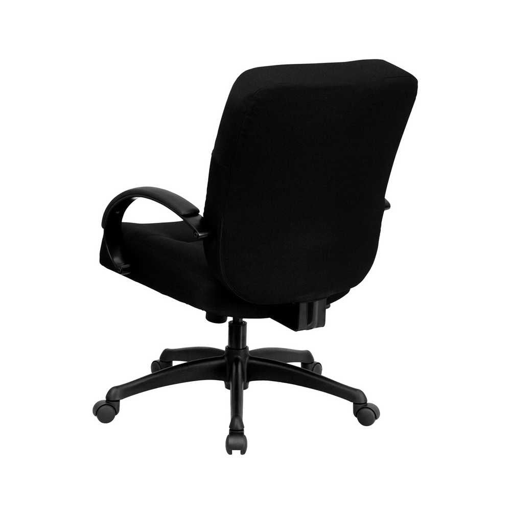 Big & Tall 400 lb. Rated Black Fabric Executive Swivel Ergonomic Office Chair with Arms