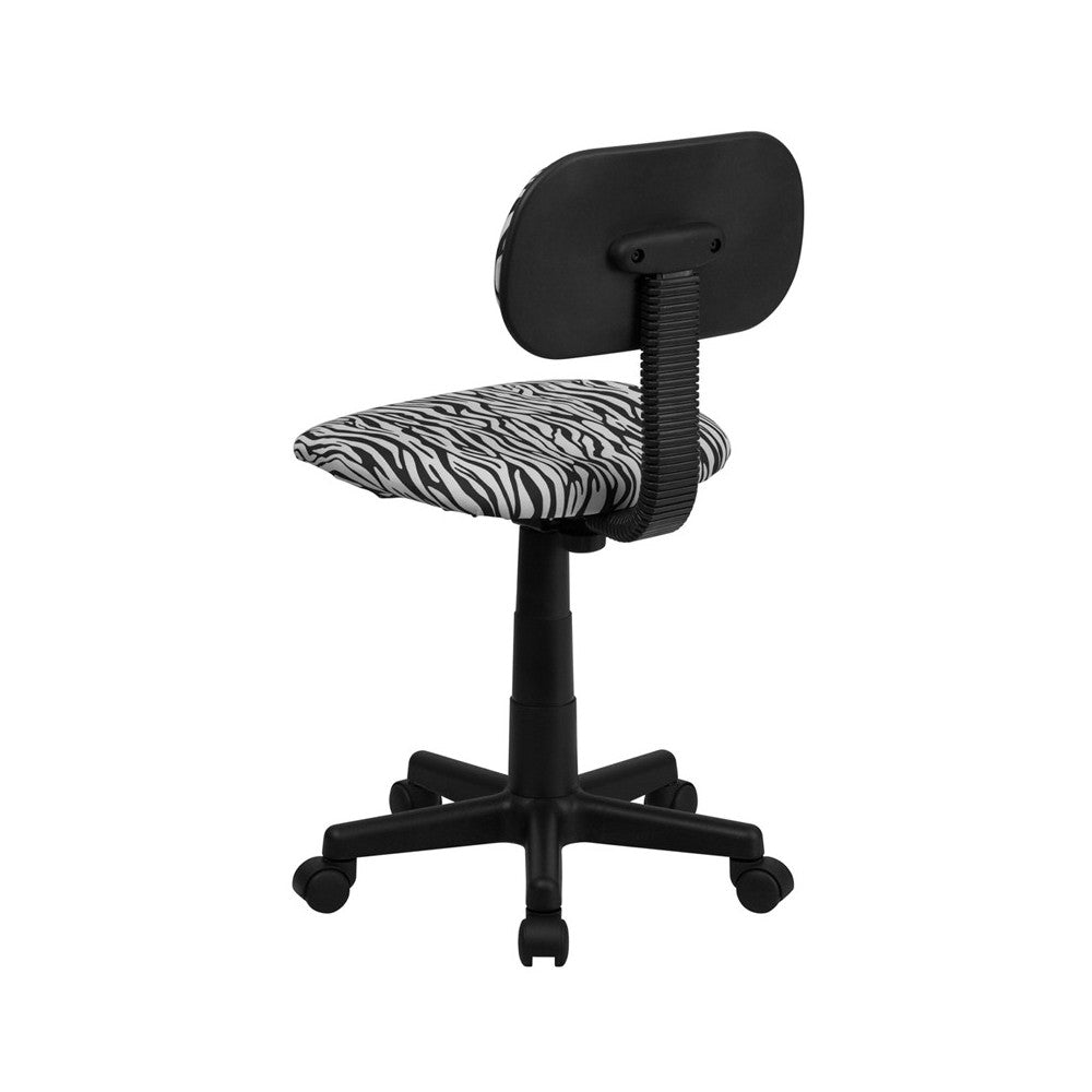 Black and White Zebra Print Swivel Task Office Chair