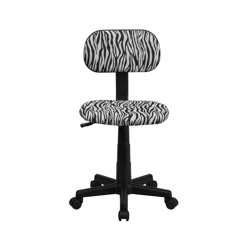 Black and White Zebra Print Swivel Task Office Chair
