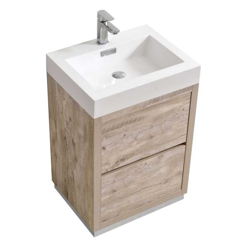 Bliss 24" Nature Wood Free Standing Modern Bathroom Vanity