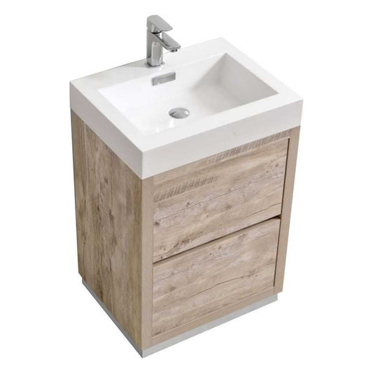 Bliss 24" Nature Wood Free Standing Modern Bathroom Vanity