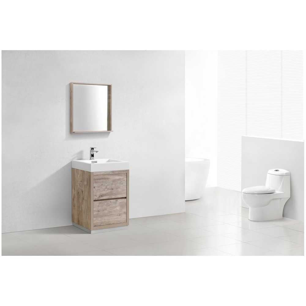 Bliss 24" Nature Wood Free Standing Modern Bathroom Vanity