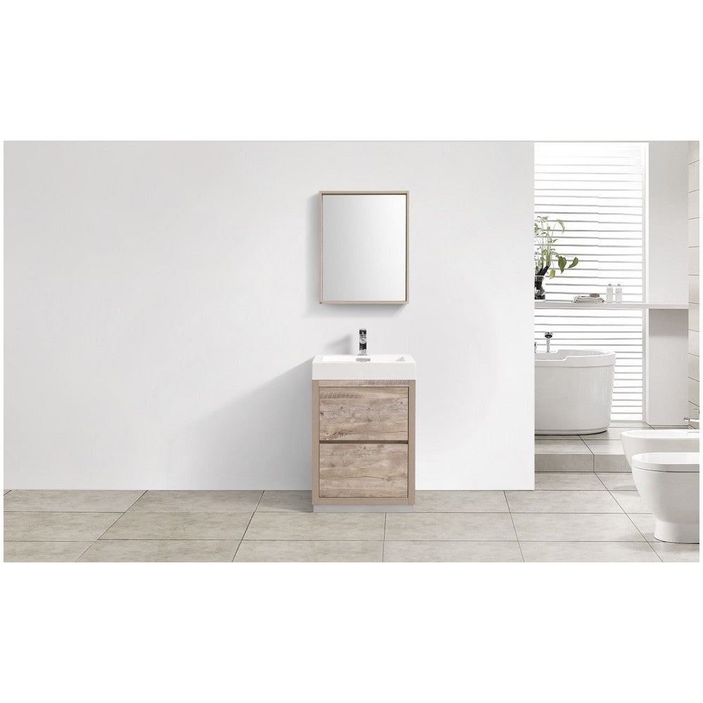 Bliss 24" Nature Wood Free Standing Modern Bathroom Vanity